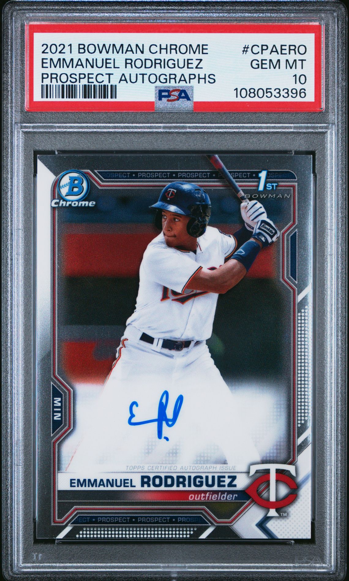2021 Bowman BOWMAN CHROME PROSPECT AUTOGRAPHS #CPAERO Emmanuel Rodriguez front