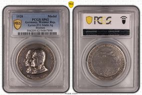 1928 Medal Kaiser-931 Matte Ag Bremen SP62