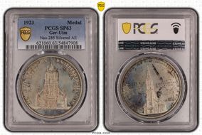 1923 Medal Nau-285 Silvered AE SP63