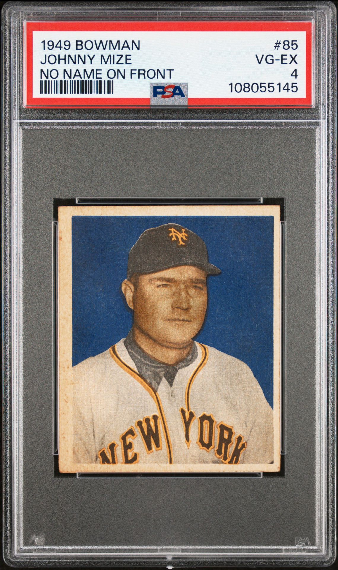 1949 Bowman BOWMAN NO NAME ON FRONT #85 Johnny Mize front