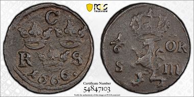 1666 Sm 1/6 Öre XF45BN