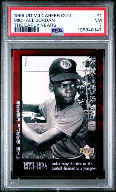 1999 Upper Deck Mj Career Collection Michael Jordan #1 (The Early Years) Nm 7 front
