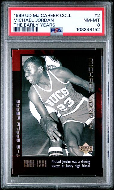 1999 Upper Deck Mj Career Collection Michael Jordan #2 (The Early Years) Nm-Mt 8 front