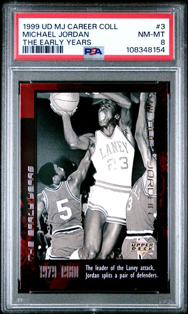 1999 Upper Deck Mj Career Collection Michael Jordan #3 (The Early Years) Nm-Mt 8 front