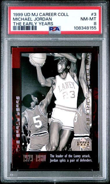 1999 Upper Deck Mj Career Collection Michael Jordan #3 (The Early Years) Nm-Mt 8 front