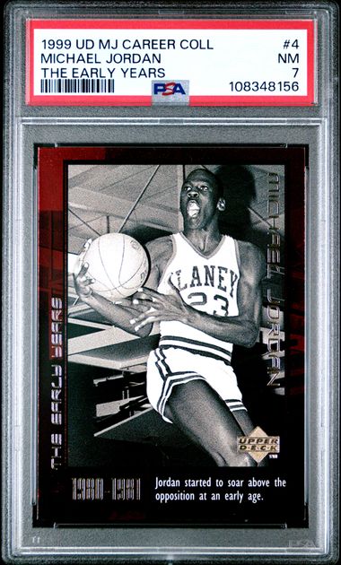 1999 Upper Deck Mj Career Collection Michael Jordan #4 (The Early Years) Nm 7 front