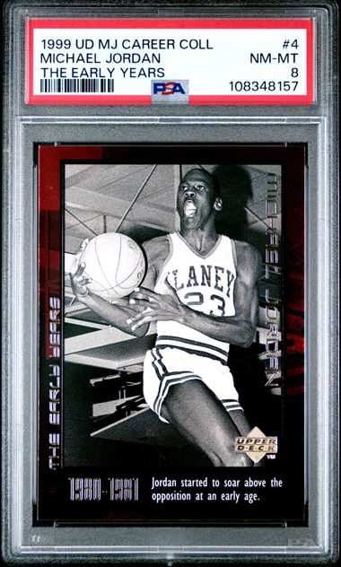 1999 Upper Deck Mj Career Collection Michael Jordan #4 (The Early Years) Nm-Mt 8 front