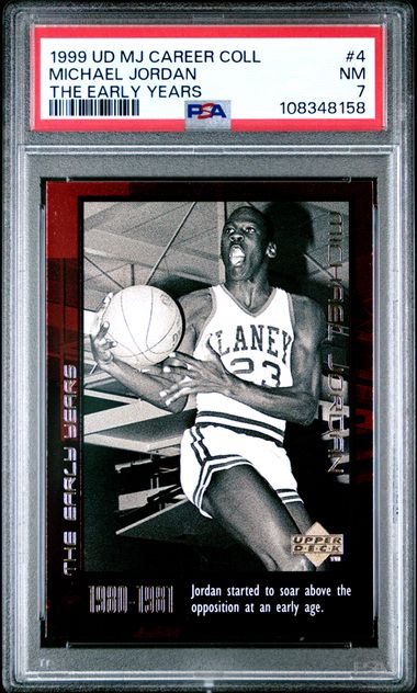 1999 Upper Deck Mj Career Collection Michael Jordan #4 (The Early Years) Nm 7 front