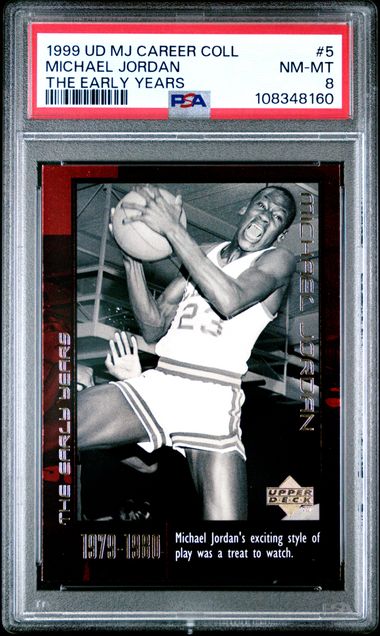 1999 Upper Deck Mj Career Collection Michael Jordan #5 (The Early Years) Nm-Mt 8 front