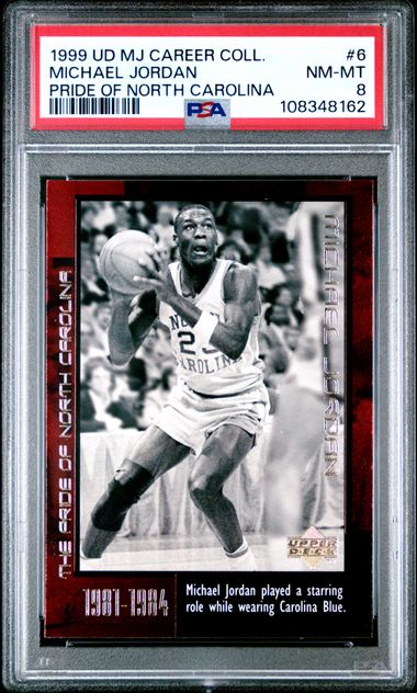 1999 Upper Deck Mj Career Collection Michael Jordan #6 (Pride Of North Carolina) Nm-Mt 8 front