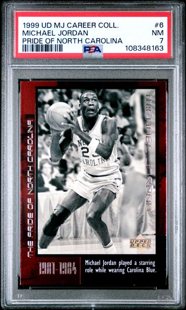 1999 Upper Deck Mj Career Collection Michael Jordan #6 (Pride Of North Carolina) Nm 7 front