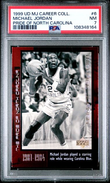 1999 Upper Deck Mj Career Collection Michael Jordan #6 (Pride Of North Carolina) Nm 7 front