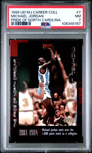 1999 Upper Deck Mj Career Collection Michael Jordan #7 (Pride Of North Carolina) Nm 7 front