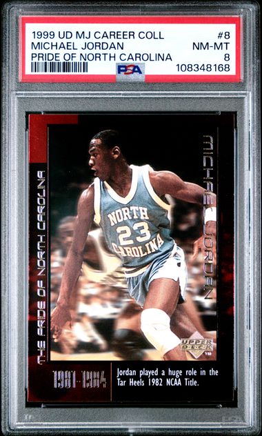 1999 Upper Deck Mj Career Collection Michael Jordan #8 (Pride Of North Carolina) Nm-Mt 8 front