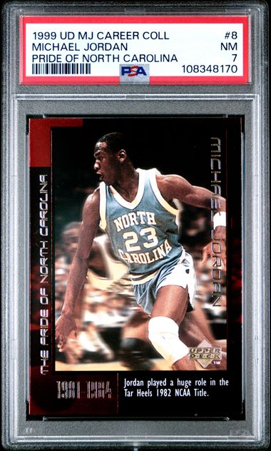 1999 Upper Deck Mj Career Collection Michael Jordan #8 (Pride Of North Carolina) Nm 7 front