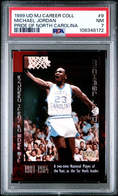 1999 Upper Deck Mj Career Collection Michael Jordan #9 (Pride Of North Carolina) Nm 7 front