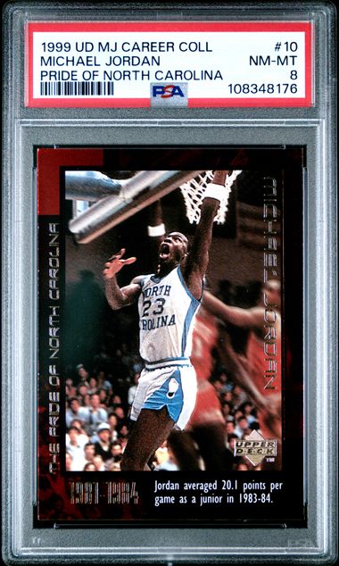 1999 Upper Deck Mj Career Collection Michael Jordan #10 (Pride Of North Carolina) Nm-Mt 8 front
