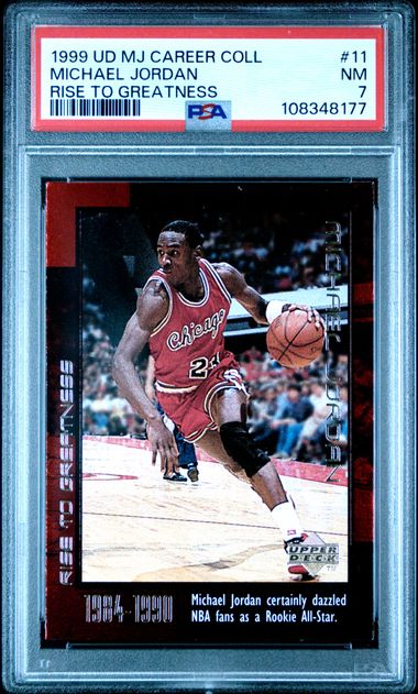 1999 Upper Deck Mj Career Collection Michael Jordan #11 (Rise To Greatness) Nm 7 front