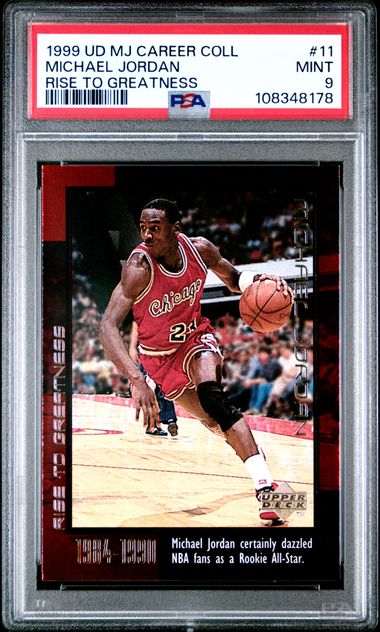 1999 Upper Deck Mj Career Collection Michael Jordan #11 (Rise To Greatness) Mint 9 front