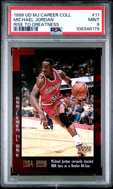 1999 Upper Deck Mj Career Collection Michael Jordan #11 (Rise To Greatness) Mint 9 front