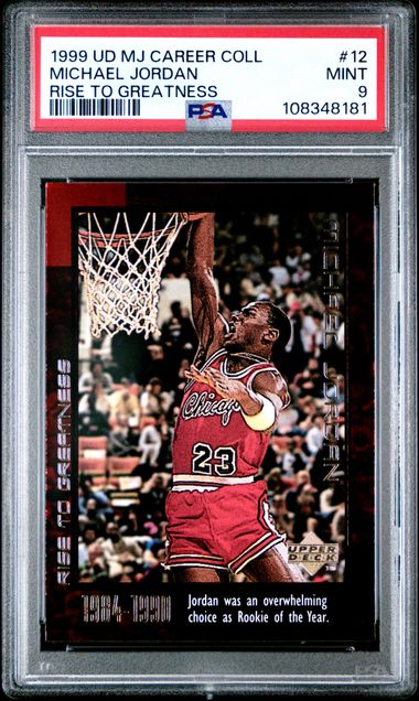 1999 Upper Deck Mj Career Collection Michael Jordan #12 (Rise To Greatness) Mint 9 front