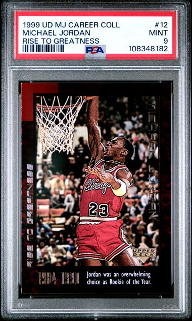 1999 Upper Deck Mj Career Collection Michael Jordan #12 (Rise To Greatness) Mint 9 front