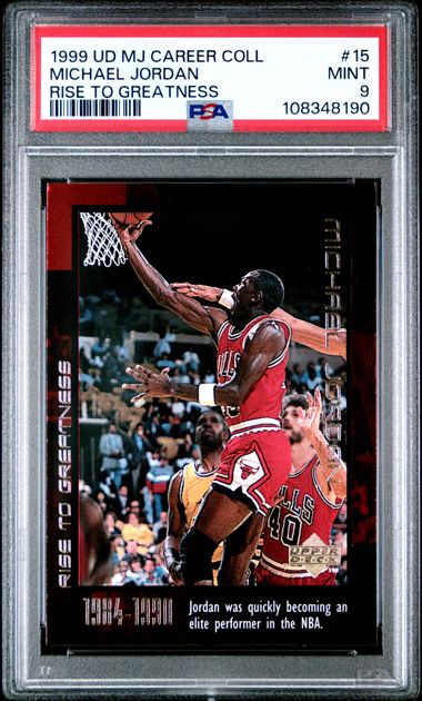 1999 Upper Deck Mj Career Collection Michael Jordan #15 (Rise To Greatness) Mint 9 front