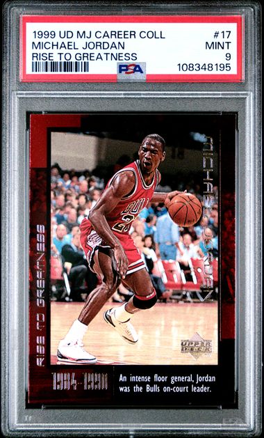 1999 Upper Deck Mj Career Collection Michael Jordan #17 (Rise To Greatness) Mint 9 front