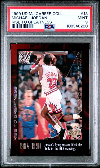 1999 Upper Deck Mj Career Collection Michael Jordan #18 (Rise To Greatness) Mint 9 front