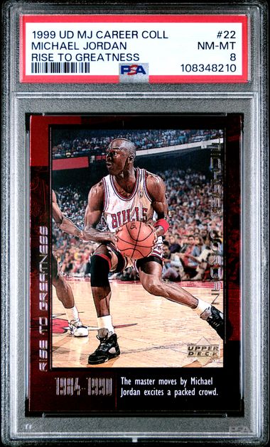 1999 Upper Deck Mj Career Collection Michael Jordan #22 (Rise To Greatness) Nm-Mt 8 front