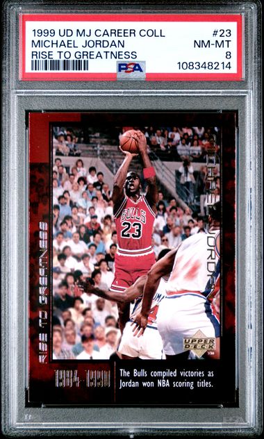 1999 Upper Deck Mj Career Collection Michael Jordan #23 (Rise To Greatness) Nm-Mt 8 front