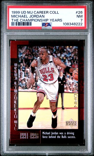 1999 Upper Deck Mj Career Collection Michael Jordan #26 (The Championship Years) Nm 7 front