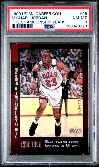 1999 Upper Deck Mj Career Collection Michael Jordan #26 (The Championship Years) Nm-Mt 8 front