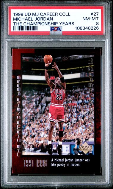 1999 Upper Deck Mj Career Collection Michael Jordan #27 (The Championship Years) Nm-Mt 8 front