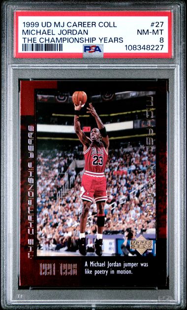1999 Upper Deck Mj Career Collection Michael Jordan #27 (The Championship Years) Nm-Mt 8 front