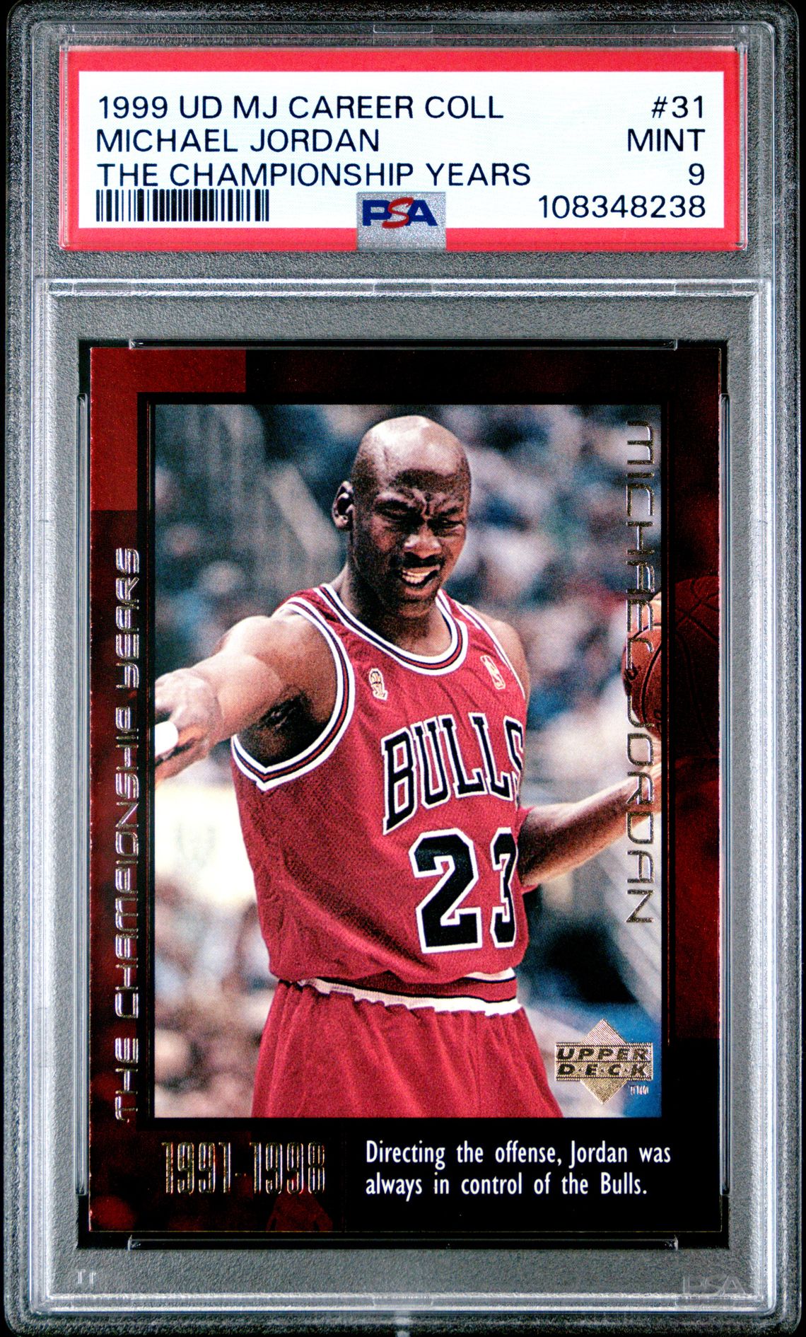 1999 Upper Deck Mj Career Collection Michael Jordan #31 (The Championship Years) Mint 9 front