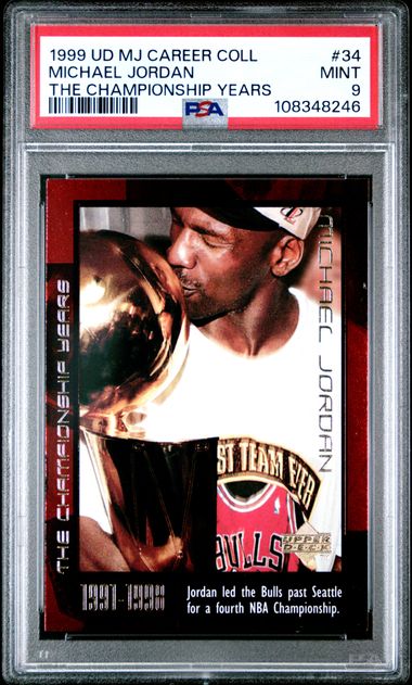 1999 Upper Deck Mj Career Collection Michael Jordan #34 (The Championship Years) Mint 9 front