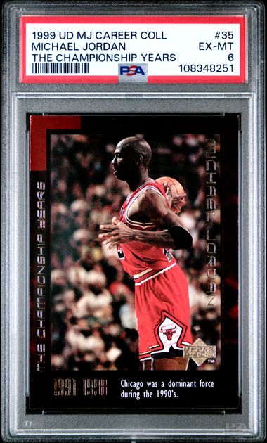 1999 Upper Deck Mj Career Collection Michael Jordan #35 (The Championship Years) Ex-Mt 6 front