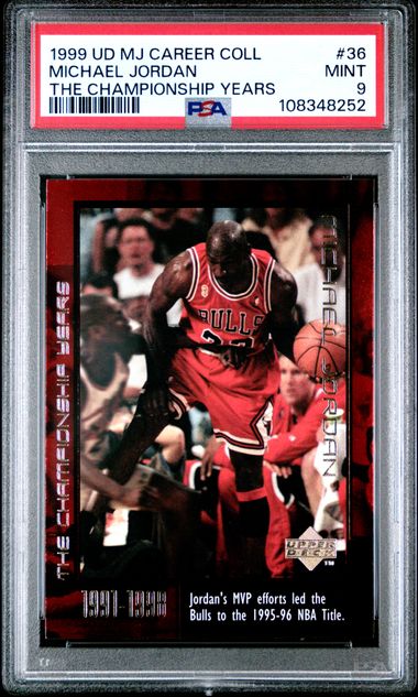 1999 Upper Deck Mj Career Collection Michael Jordan #36 (The Championship Years) Mint 9 front