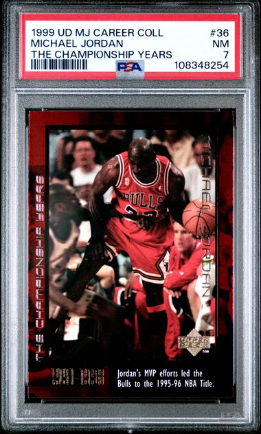 1999 Upper Deck Mj Career Collection Michael Jordan #36 (The Championship Years) Nm 7 front