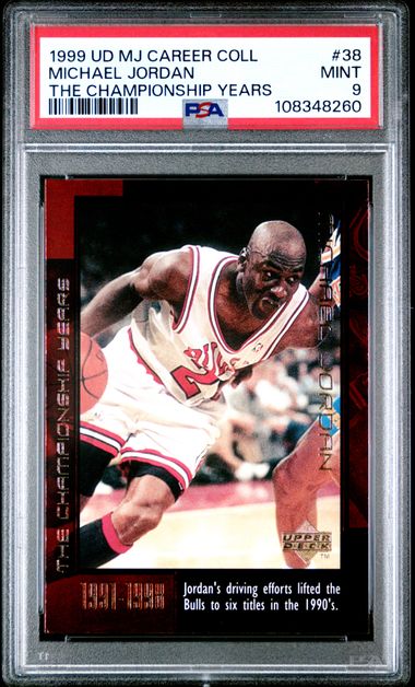 1999 Upper Deck Mj Career Collection Michael Jordan #38 (The Championship Years) Mint 9 front