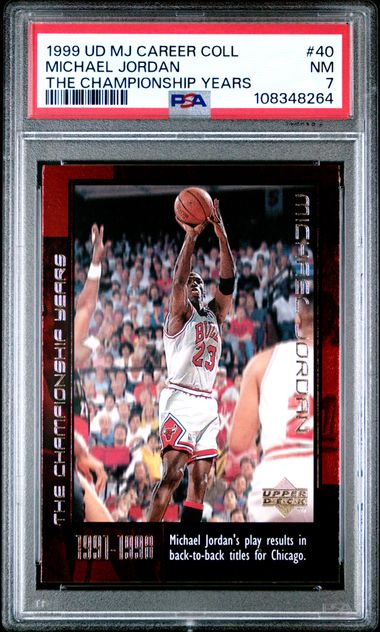 1999 Upper Deck Mj Career Collection Michael Jordan #40 (The Championship Years) Nm 7 front