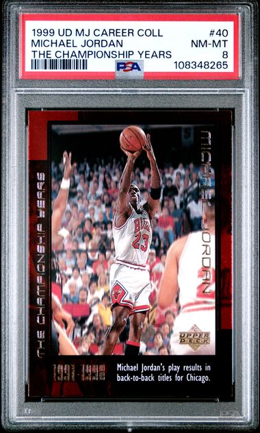 1999 Upper Deck Mj Career Collection Michael Jordan #40 (The Championship Years) Nm-Mt 8 front