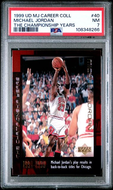 1999 Upper Deck Mj Career Collection Michael Jordan #40 (The Championship Years) Nm 7 front