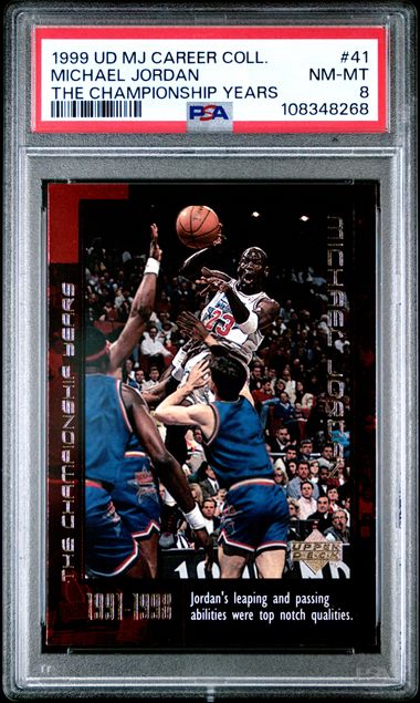 1999 Upper Deck Mj Career Collection Michael Jordan #41 (The Championship Years) Nm-Mt 8 front
