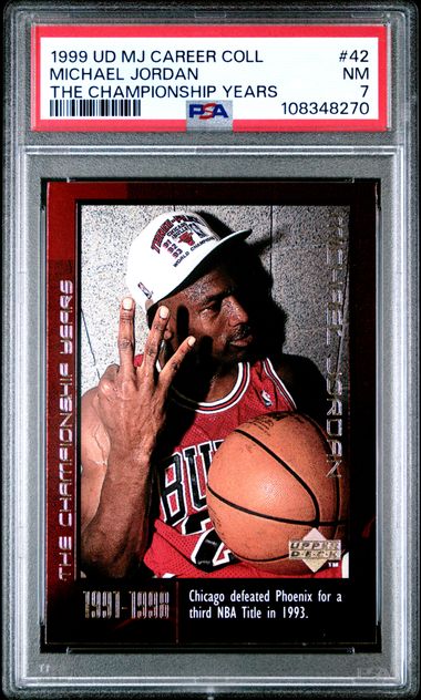 1999 Upper Deck Mj Career Collection Michael Jordan #42 (The Championship Years) Nm 7 front