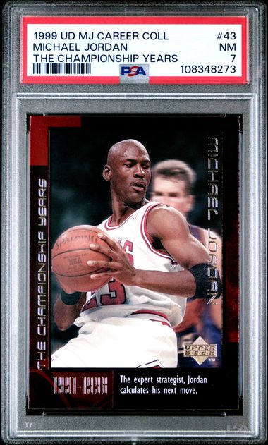 1999 Upper Deck Mj Career Collection Michael Jordan #43 (The Championship Years) Nm 7 front