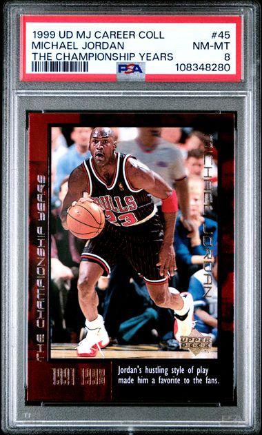 1999 Upper Deck Mj Career Collection Michael Jordan #45 (The Championship Years) Nm-Mt 8 front