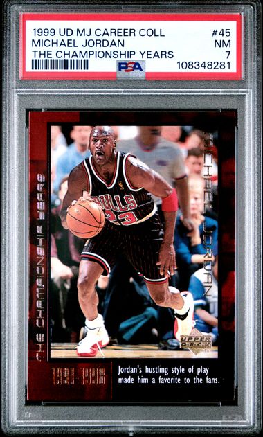 1999 Upper Deck Mj Career Collection Michael Jordan #45 (The Championship Years) Nm 7 front