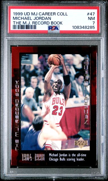 1999 Upper Deck Mj Career Collection Michael Jordan #47 (The M.j. Record Book) Nm 7 front